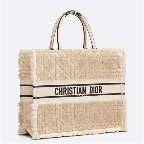 dior shearling book tote|Dior Book Tote personalized.